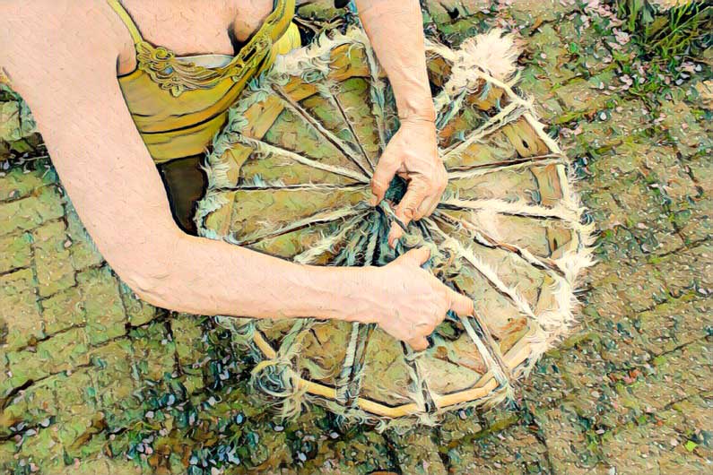 drum bouwen op de indianen manier